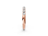 Rose gold Round Cut Diamond Half-Eternity Band with Shared Prong Setting_6