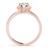 Rose gold Round Cut Diamond Halo Pave Band Cushion Prong Ring 2