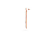 Rose gold Round Cut Diamond Hinged Graduated Drop Earrings_9