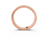 Rose gold Round Cut Diamond Milgrain Bezel Set Eternity Band_12