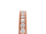 Rose gold Round Cut Diamond Milgrain Bezel Set Eternity Band_14