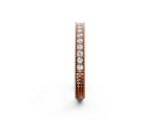 Rose gold Round Cut Diamond Milgrain Eternity Band with Channel Setting_6