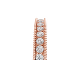 Rose gold Round Cut Diamond Milgrain Eternity Band with Channel Setting_9
