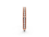 Rose gold Round Cut Diamond Milgrain Pavé Eternity Band_6