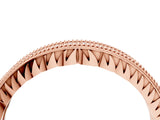Rose gold Round Cut Diamond Milgrain Pavé Eternity Band_8