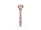 Rose gold Round Cut Diamond Pavé Band with Four-Prong Setting_70