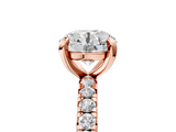Rose gold Round Cut Diamond Pavé Band with Four-Prong Setting_73