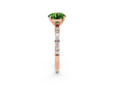 Rose gold Round Cut Diamond Pavé Band with Six-Prong Setting_2