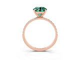 Rose gold Round Cut Diamond Pavé Band with Six-Prong Setting_3