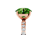 Rose gold Round Cut Diamond Pavé Band with Six-Prong Setting_5