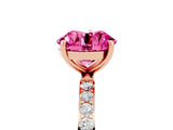 Rose gold Round Cut Diamond Pavé Band with Six-Prong Setting_5