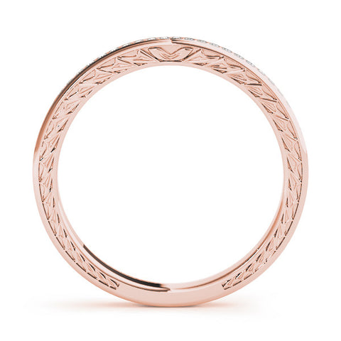 Rose gold Round Cut Diamond Pavé Eternity Band with Channel Setting 1