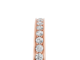 Rose gold Round Cut Diamond Pavé Eternity Band with Channel Setting_9