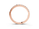 Rose gold Round Cut Diamond Pavé Eternity Band with Micro Prong Setting_28