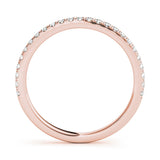 Rose gold Round Cut Diamond Pavé Eternity Band with Shared Prong Setting 1