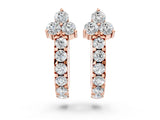Rose gold Round Cut Diamond Pavé Huggie Hoop Earrings_4