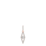 Rose gold Round Cut Diamond Pavé Marquise Pendant 1