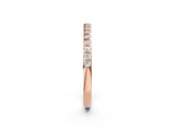 Rose gold Round Cut Diamond Pavé Set Eternity Band_6