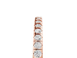 Rose gold Round Cut Diamond Pavé Set Eternity Band_9