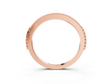 Rose gold Round Cut Diamond Pavé Set Milgrain Edge Eternity Band_24