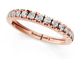 Rose gold Round Cut Diamond Pavé Set Thin Band_27