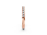 Rose gold Round Cut Diamond Pavé Set Thin Band_28