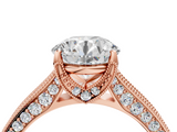Rose gold Round Cut Diamond Pave Band with Four-Prong Setting_42