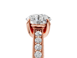 Rose gold Round Cut Diamond Pave Band with Four-Prong Setting_43