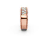 Rose gold Round Cut Diamond Pave Eternity Band with Bead Prong Setting_23