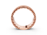 Rose gold Round Cut Diamond Pave Eternity Band with Bead Prong Setting_24