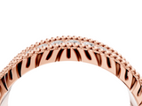 Rose gold Round Cut Diamond Pave Eternity Band with Bead Prong Setting_25
