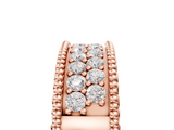 Rose gold Round Cut Diamond Pave Eternity Band with Bead Prong Setting_26