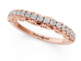Rose gold Round Cut Diamond Prong Set Eternity Band_5