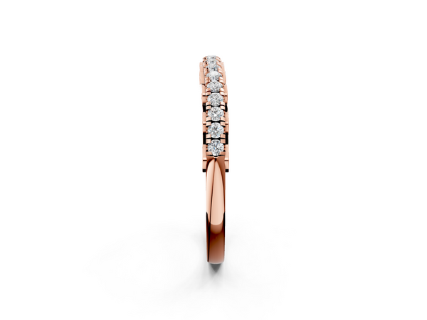 Rose gold Round Cut Diamond Prong Set Eternity Band