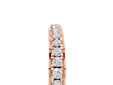 Rose gold Round Cut Diamond Prong Set Eternity Band_9