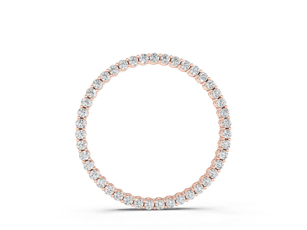 Rose gold Round Cut Diamond Prong Set Eternity Pendant