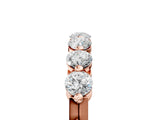 Rose gold Round Cut Diamond Prong Set Half Eternity Band_7