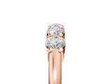 Rose gold Round Cut Diamond Prong Set Half-Eternity Band_9