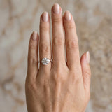 Rose gold Round Cut Diamond Ring with Marquise Side Stones and Prong Setting_13