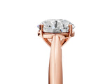 Rose gold Round Cut Diamond Solitaire Engagement Ring with Cathedral Setting and Four-Prong Mount_100