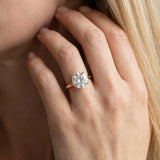 Rose gold Round Cut Diamond Solitaire Engagement Ring with Cathedral Setting and Four-Prong Mount_17