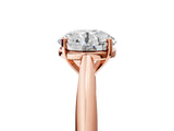 Rose gold Round Cut Diamond Solitaire Engagement Ring with Cathedral Setting and Four-Prong Mount_257