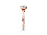 Rose gold Round Cut Diamond Solitaire Engagement Ring with Classic Band and Four-Prong Setting_148