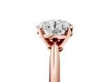 Rose gold Round Cut Diamond Solitaire Engagement Ring with Classic Band and Four-Prong Setting_151
