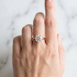 Rose gold Round Cut Diamond Solitaire Engagement Ring with Classic Band and Four-Prong Setting_158