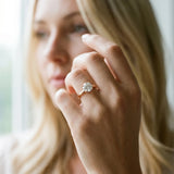 Rose gold Round Cut Diamond Solitaire Engagement Ring with Classic Band and Four-Prong Setting_160