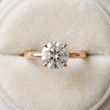 Rose gold Round Cut Diamond Solitaire Engagement Ring with Classic Band and Four-Prong Setting_161