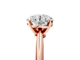 Rose gold Round Cut Diamond Solitaire Engagement Ring with Classic Band and Four-Prong Setting_50
