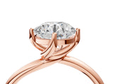 Rose gold Round Cut Diamond Solitaire Engagement Ring with Four-Prong Setting and Classic Band_28