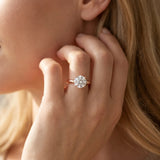 Rose gold Round Cut Diamond Solitaire Engagement Ring with Round Band and Four-Prong Setting_353